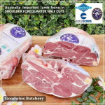 Lamb collar SHOULDER FOREQUARTER BONE-IN frozen CHOPS 1cm 3/8" (price/pack 600g 3-4pcs) brand Wammco / Midfield / WhiteStripe